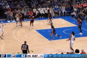 大舉反擊！卡魯索直搗黃龍 雷霆半節(jié)轟出15-0強勢反超