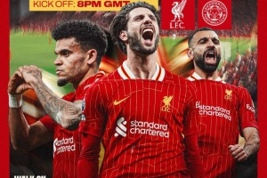 利物浦發(fā)布對陣藍狐海報：薩拉赫、迪亞斯、索博斯洛伊出鏡