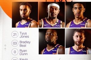 圣誕大戰(zhàn)太陽(yáng)首發(fā)：杜蘭特、比爾、瓊斯、鄧恩、努爾基奇