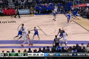 ??人干事？雄鹿三分線包夾本西！！老黃忠大空位轟3+1