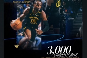 勇士隊(duì)史最年輕的3000分先生！庫(kù)明加轉(zhuǎn)發(fā)：??????