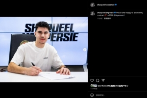 官方：范佩西兒子、18歲中鋒沙奎爾和費(fèi)耶諾德續(xù)約至2028年