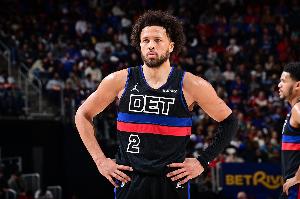 康寧漢姆單場(chǎng)砍22分10板17助 以賽亞-托馬斯后活塞隊(duì)史第二位