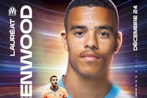 3場(chǎng)2球！格林伍德當(dāng)選球員工會(huì)法甲12月最佳球員