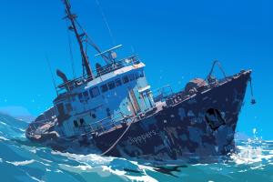 【AI繪圖】快船際會(huì)淺水游 一遇太陽(yáng)便擱淺~