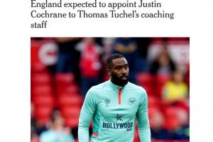 TA：布倫特福德助教科克倫將兼職加入圖赫爾在英格蘭隊教練組