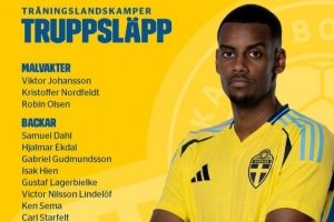 瑞典名單：伊薩克、約克雷斯、林德洛夫、伊蘭加、貝里瓦爾在列