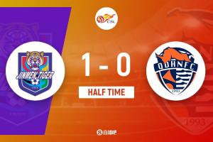 半場(chǎng)-羅斯進(jìn)球金洋洋飛鏟染紅 天津津門虎1-0領(lǐng)先十人青島海牛