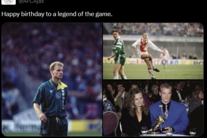 博格坎普迎56歲生日，母隊(duì)阿賈克斯發(fā)文慶生：足壇傳奇生日快樂！
