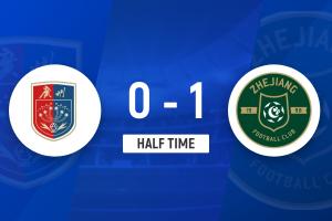 半場-浙江1-0廣州蒲公英 王鈺棟補射空門建功打進(jìn)個人賽季第九球