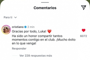 C羅祝福莫德里奇：能與你共度這么多時(shí)刻是我的榮幸，祝未來順利