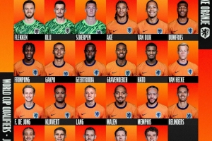 荷蘭隊(duì)新一期名單：德容、德佩、范迪克、鄧弗里斯、賴因德斯在列