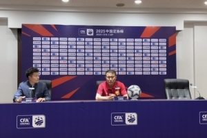 趙發(fā)慶：這場本著學習的態(tài)度，我們面對中超球隊發(fā)揮了自己的水平