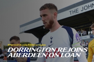 官方：熱刺后衛(wèi)多林頓再次租借加盟蘇超球隊(duì)阿伯丁，租借期1年