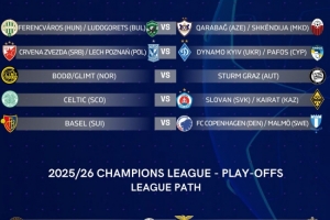 歐冠附加賽對(duì)陣：費(fèi)內(nèi)巴切若晉級(jí)將對(duì)陣本菲卡或尼斯