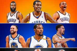 雷勇網(wǎng)日！美媒：杜蘭特生涯的四個(gè)三巨頭球隊(duì)哪支更強(qiáng)？