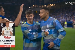 雙響！姆巴佩當(dāng)選皇馬3-0皇家?jiàn)W維耶多一役全場(chǎng)最佳球員