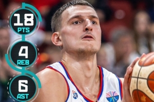 攻防俱佳！約維奇16分鐘高效砍18分6助 當選塞爾維亞首戰(zhàn)最佳球員