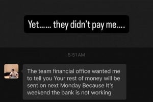 帕斯卡爾繼續(xù)向NBL石家莊翔藍討薪：說周一付錢 然而并沒有