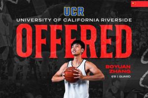 加油~旅美新星張博源獲得NCAA一級(jí)聯(lián)盟加州大學(xué)河濱分校的offer