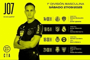 西甲第7輪部分場次裁判安排：羅哈斯執(zhí)法馬德里德比