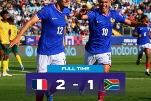 世青賽：法國(guó)U20以2-1勝南非U20取開(kāi)門(mén)紅，貝爾蒙特、米沙爾破門(mén)