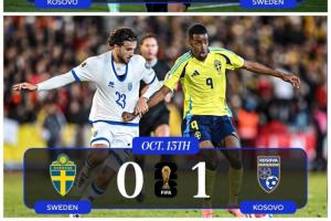 比國足高3位!世界第91科索沃世歐預(yù)雙殺瑞典0丟球 大概率進(jìn)附加賽