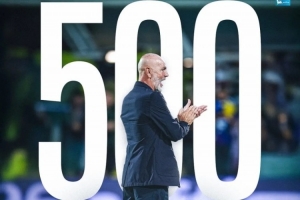 里程碑，意甲官方祝賀皮奧利意甲執(zhí)教500場