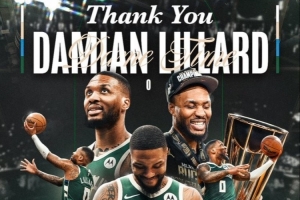 兩年密爾沃基時(shí)光！雄鹿官推曬圖致敬利拉德：謝謝你 Dame