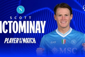 進球＋造烏龍！麥克托米奈當(dāng)選那不勒斯2-0卡拉巴赫全場最佳球員