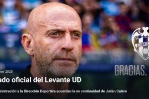 暫列倒數(shù)第二！官方：萊萬特宣布解雇主教練朱利安·卡萊羅