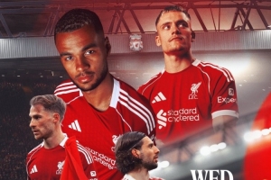 利物浦發(fā)布對陣桑德蘭海報：維爾茨、加克波、麥卡、索博出鏡