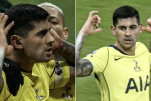 回敬！吉馬良斯破門后指號碼+撫耳慶祝 羅梅羅雙響兩度做同款慶祝