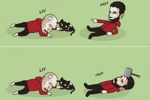 今日趣圖：聽說贏球又能進前五？我就不贏，還是“曼8”適合我