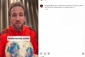 替補戴帽！凱恩社媒發(fā)視頻紀(jì)念：讓我們將當(dāng)前勢頭延續(xù)到歐冠