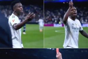 維尼修斯諷刺裁判“多出點紅牌”，貝林被拍到怒噴四官“白癡”