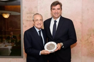 皇馬vs曼城賽前，弗洛倫蒂諾、索里亞諾等雙方高層出席官方會晤