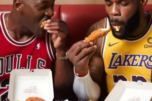 網友AI創(chuàng)作：老詹吃炸雞長出大肚腩，隨后減肥嚇傻喬丹????