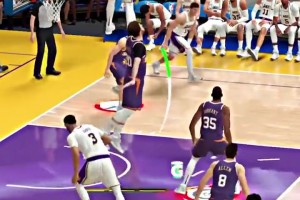 看看阿里納斯兒子是怎么打球的！這天賦真是瞎眼都可見(jiàn)！