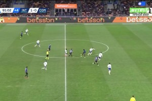 鎖定勝局！圖拉姆晃開角度爆射近角破門，國米2-0領先科莫