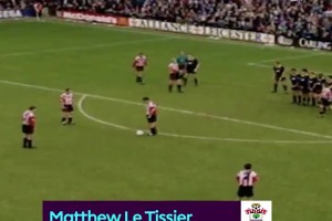 圣徒的上帝！勒蒂希爾超經(jīng)典的任意球配合破門