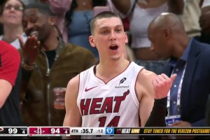 沖突后，希羅在場邊大笑沖著火箭球員嘲諷：回家吧，你們輸了??