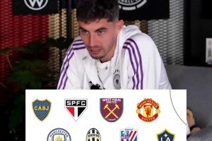 看圖猜球員突然出現(xiàn)一個申花隊徽，把哈弗茨給整不會了??