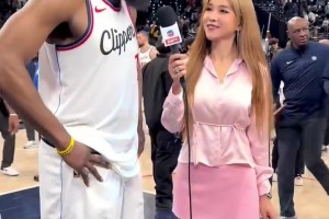 老搭檔了！周玲安曬自己采訪哈登視頻：希望中國(guó)球迷多為登哥投票