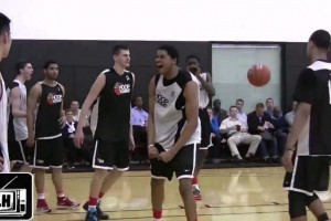 太炸裂了??！??唐斯14年在耐高峰會訓練營中殘暴隔扣約基奇！