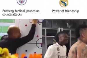 瓜迪奧拉：你要這樣這樣??安切洛蒂：我們的羈絆是無敵的