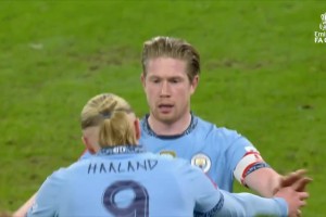 布丁連線再現(xiàn)！哈蘭德禁區(qū)內送助攻德布勞內包抄破門！