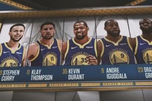 當(dāng)年勇火大戰(zhàn)還有哈登保羅杜蘭特克萊，現(xiàn)在只剩庫里和追夢了……