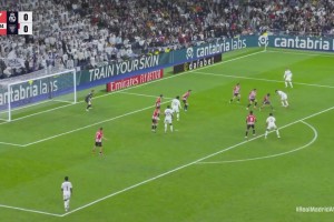 世界波絕殺！巴爾韋德天外飛仙直掛球門死角，皇馬1-0領先畢巴