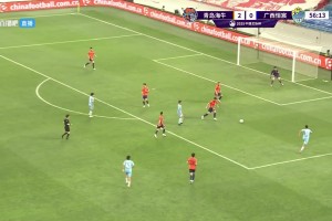 廣西恒宸1-2扳回一球！紀(jì)鑫龍門前勁射破門